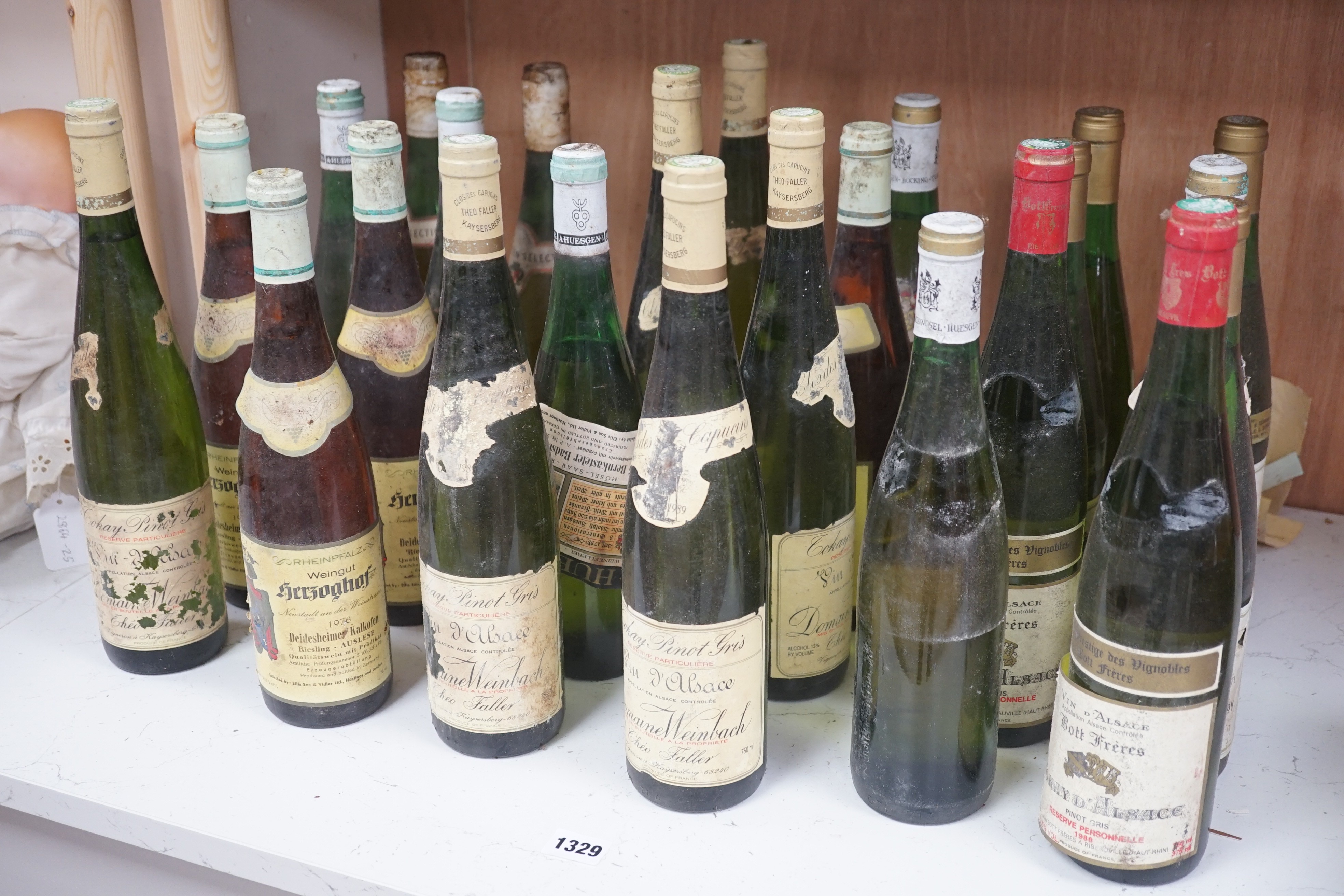 24 bottles of assorted French and German white wine